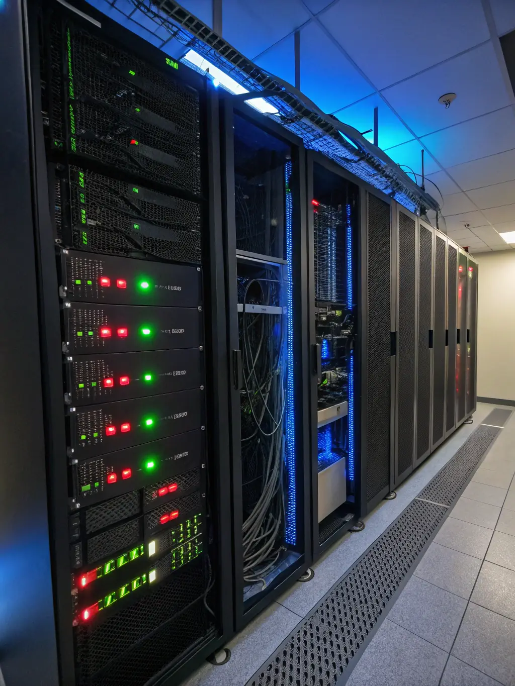 An image depicting a secure network infrastructure, emphasizing data protection and cybersecurity measures taught in the Network Security course at CyberLearn UK.