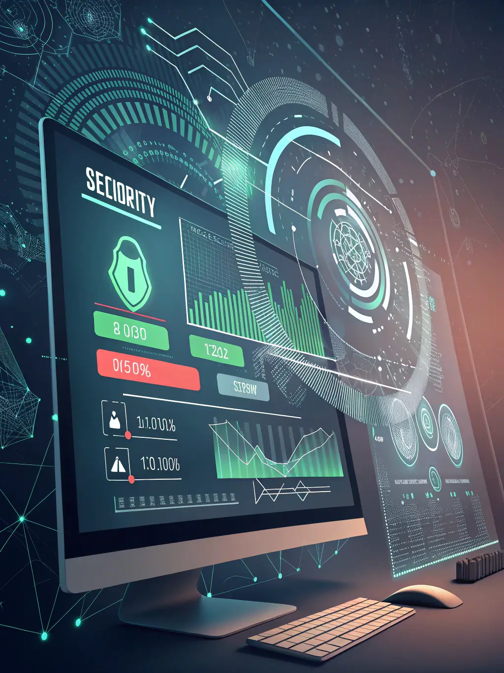 A visual representation of a cyberattack being defended against, showcasing incident response strategies.